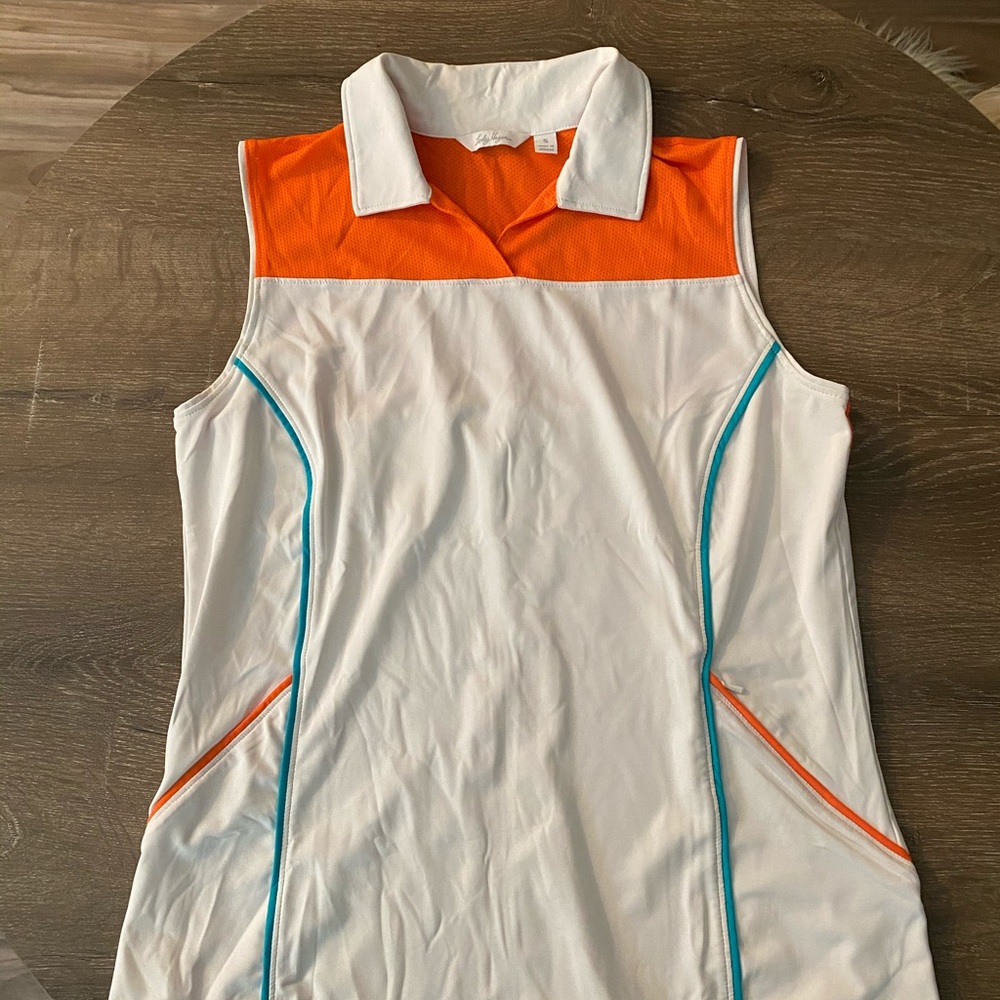 Size small golf shirt. A little pop of color